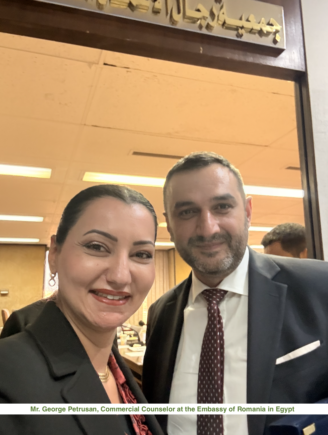 Howaida Hassan with Commercial Counselor George Petrusan exploring Romania’s agricultural import opportunities